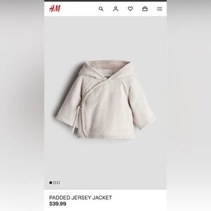 H&M Light Beige Kids Jersey Hoodie